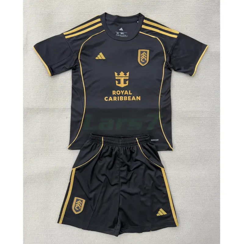 Camiseta Fulham F.C. 3ª Equipación 2025/2026 Negro Niño Kit