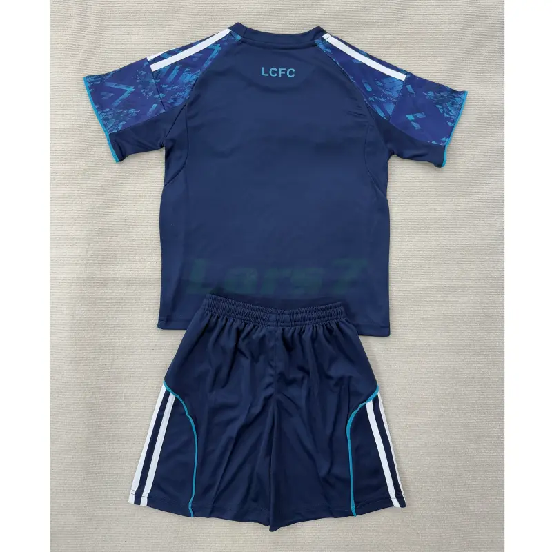 Camiseta Leicester City 2ª Equipación 2025/2026 Azul/Azul Marino Niño Kit