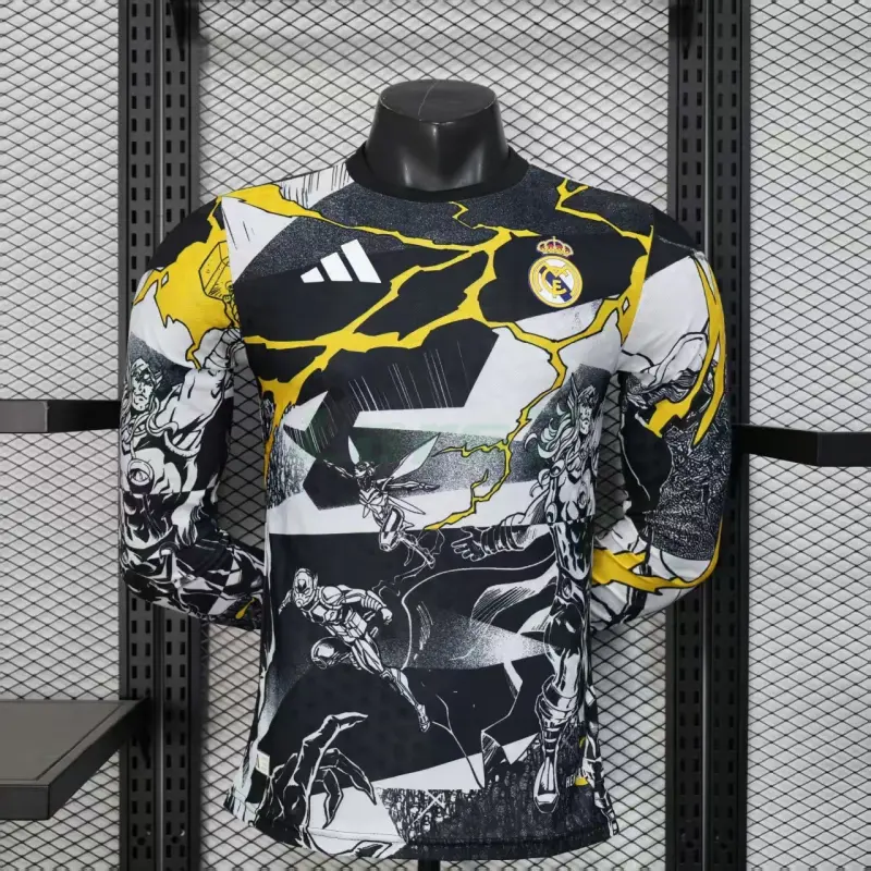 Camiseta Real Madrid x Marvel 2025/2026 ML Edición Especial (EDICIÓN JUGADOR)