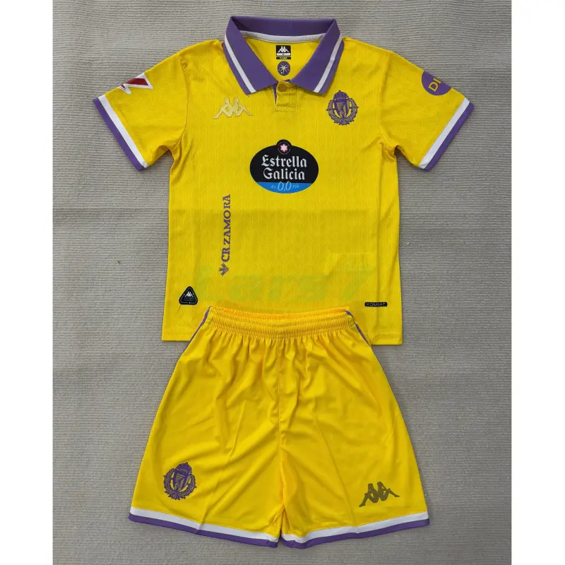 Camiseta Real Valladolid 3ª Equipación 2025/2026 Amarillo con Parche La Liga