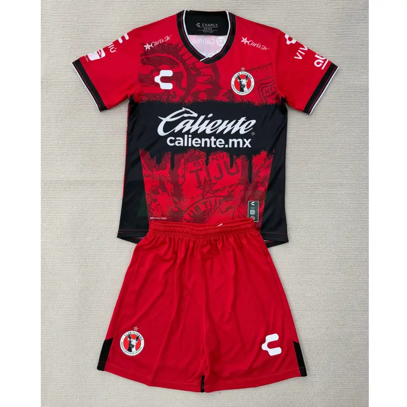 Camiseta Tijuana 1ª Equipación 2025/2026 Rojo Niño Kit