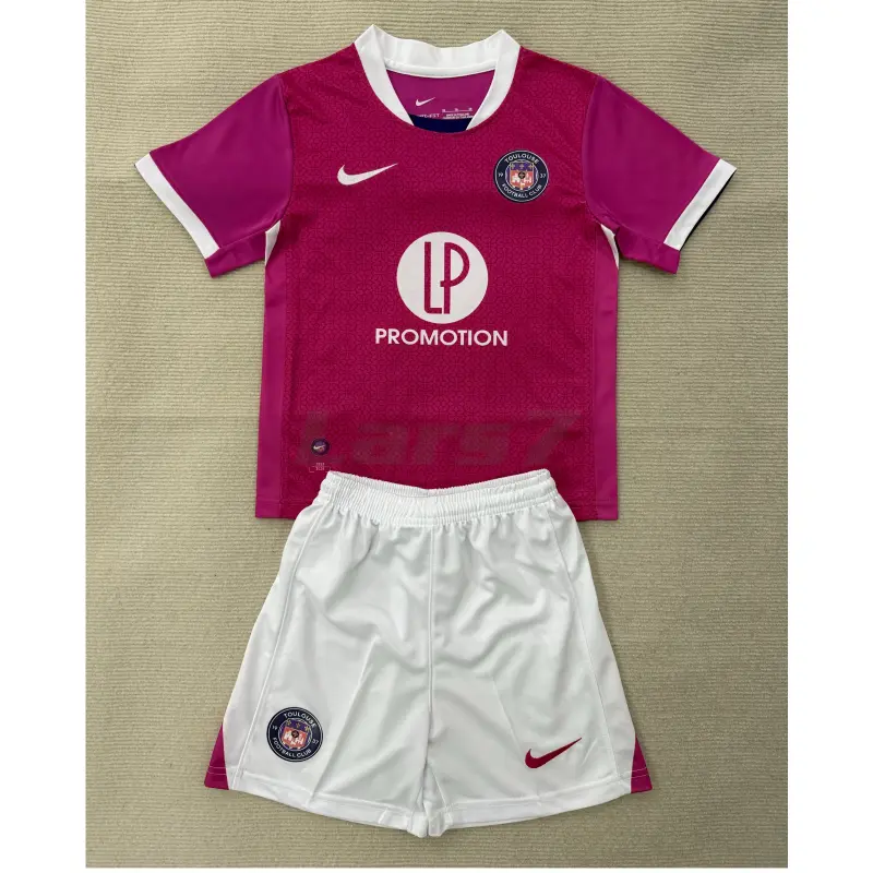 Camiseta Toulouse FC 2ª Equipación 2025/2026 Rosa Niño Kit