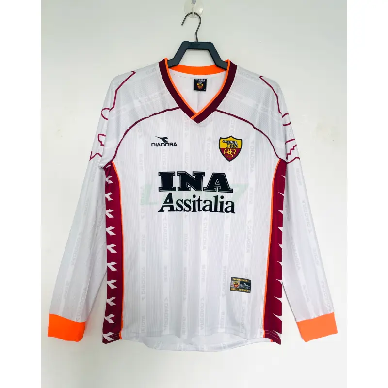 Camiseta AS Roma 2ª Equipación Retro 1999/00 ML Blanco