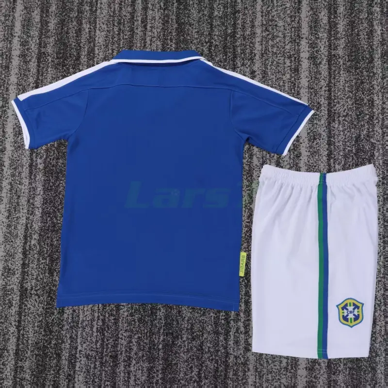 Camiseta Brasil 2ª Equipación Retro 1997 Azul Niño Kit