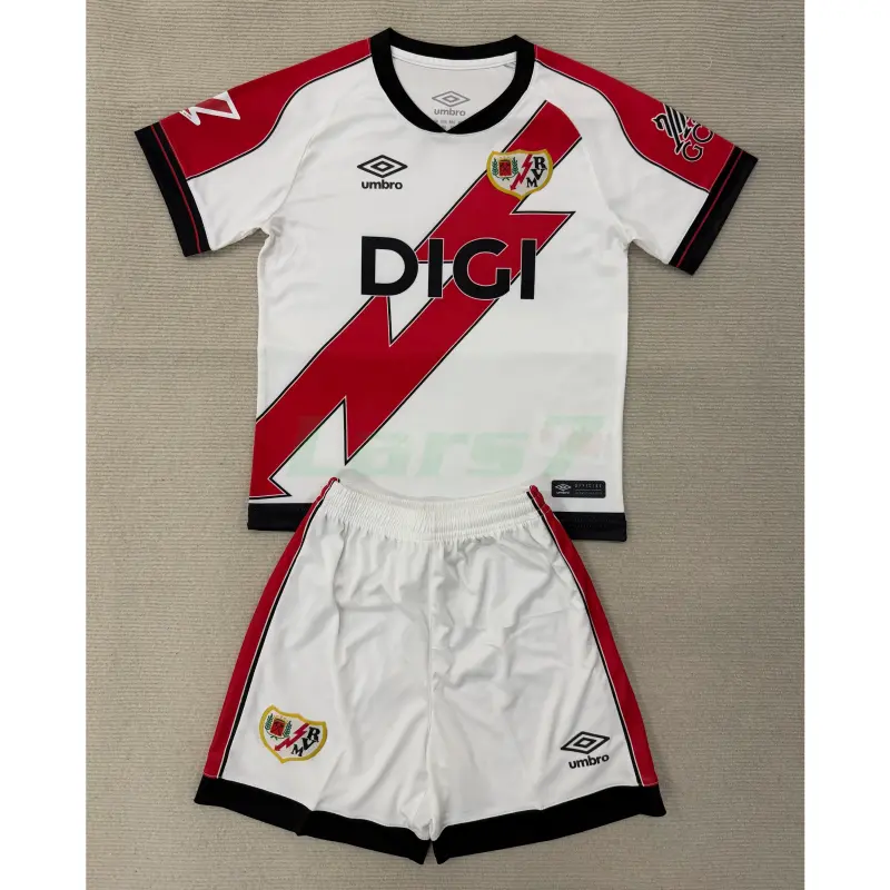 Camiseta Rayo Vallecano 1ª Equipación 2025/2026 Blanco/Rojo con Parche La Liga