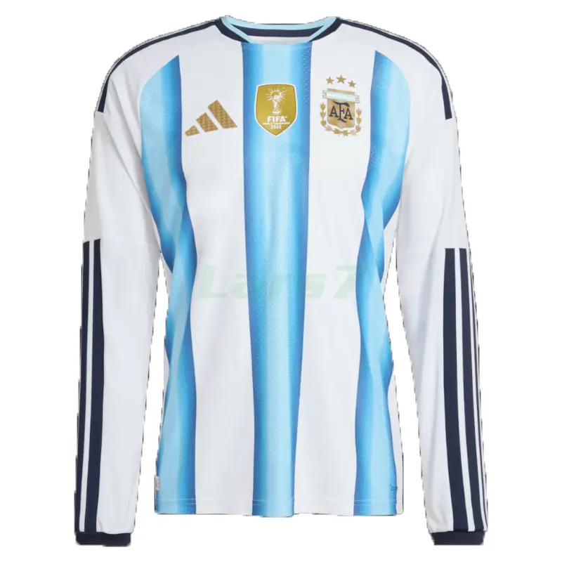 Camiseta Argentina 1ª Equipación 2026 ML Azul/Blanco con FIFA2022