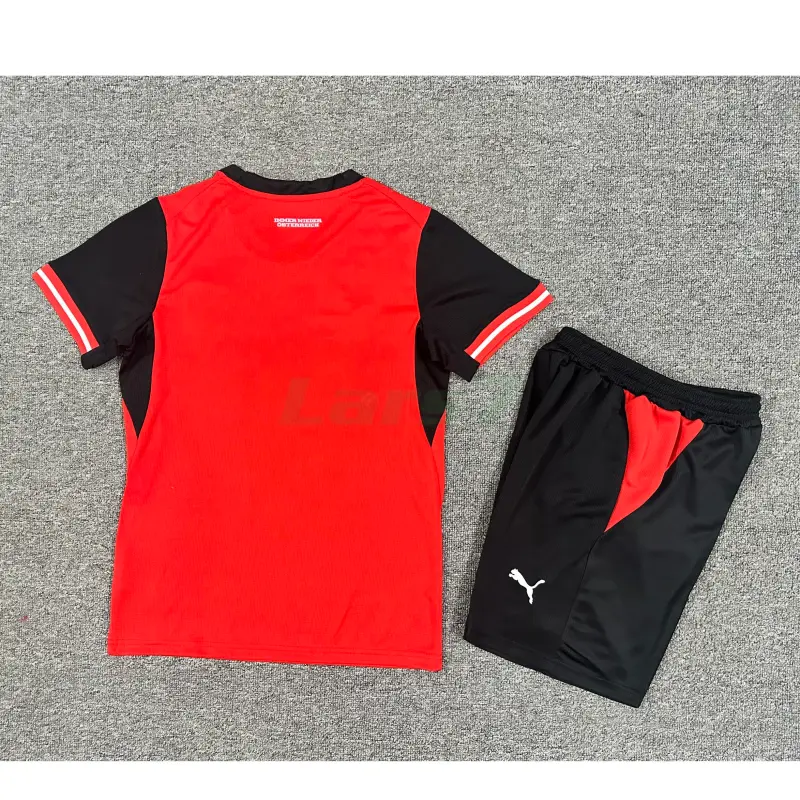 Camiseta Austria 1ª Equipación Mundial 2026 Rojo Niño Kit