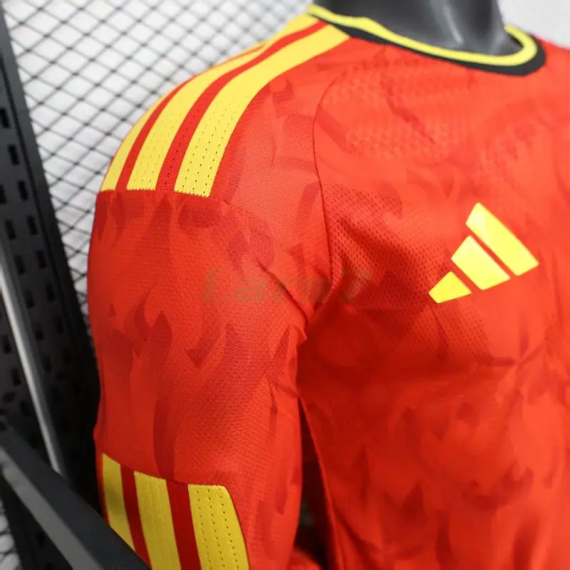 Camiseta Bélgica 1ª Equipación Mundial 2026 ML Rojo (EDICIÓN JUGADOR)