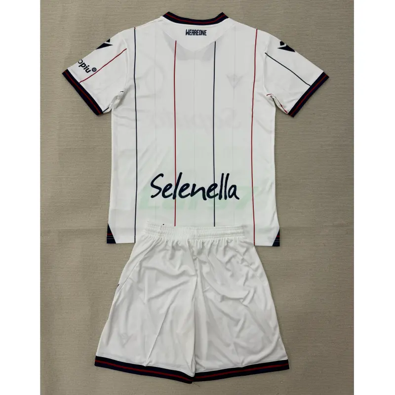 Camiseta Bologna 2ª Equipación 2025/2026 Blanco Niño Kit