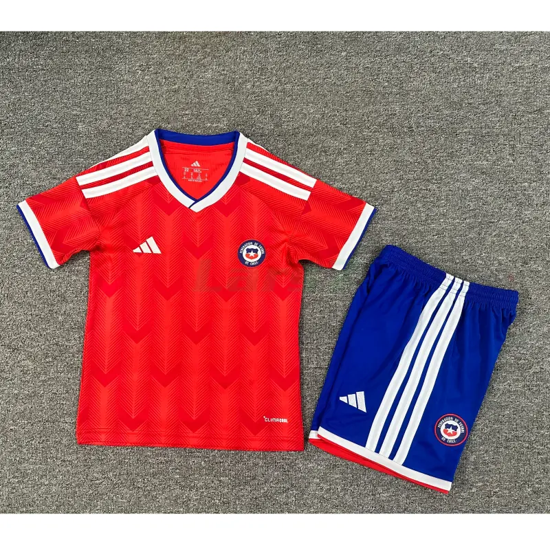 Camiseta Chile 1ª Equipación Mundial 2026 Rojo Niño Kit