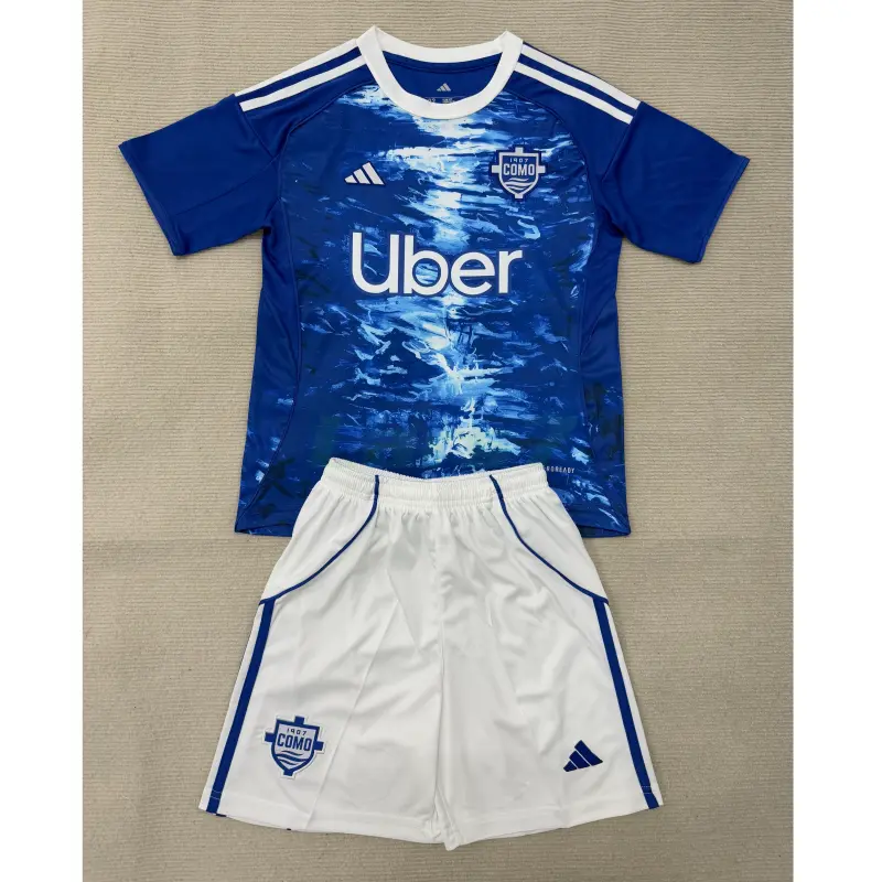 Camiseta Como 1907 1ª Equipación 2025/2026 Azul Niño Kit
