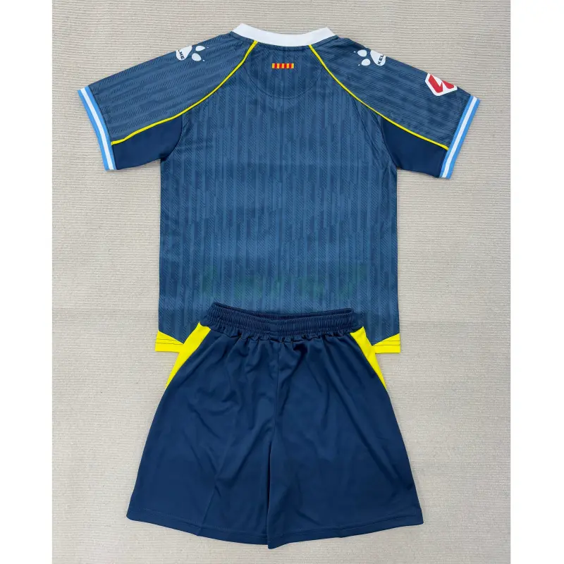 Camiseta Espanyol 3ª Equipación 2025/2026 Azul Marino Niño Kit con Parche La Liga