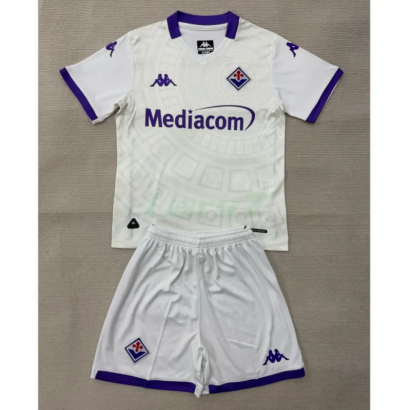 Camiseta Fiorentina 2ª Equipación 2025/2026 Blanco Niño Kit