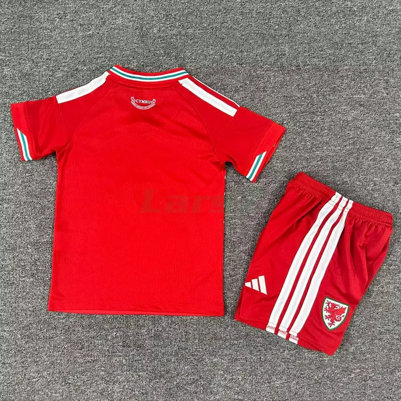 Camiseta Gales 1ª Equipación Mundial 2026 Rojo Niño Kit