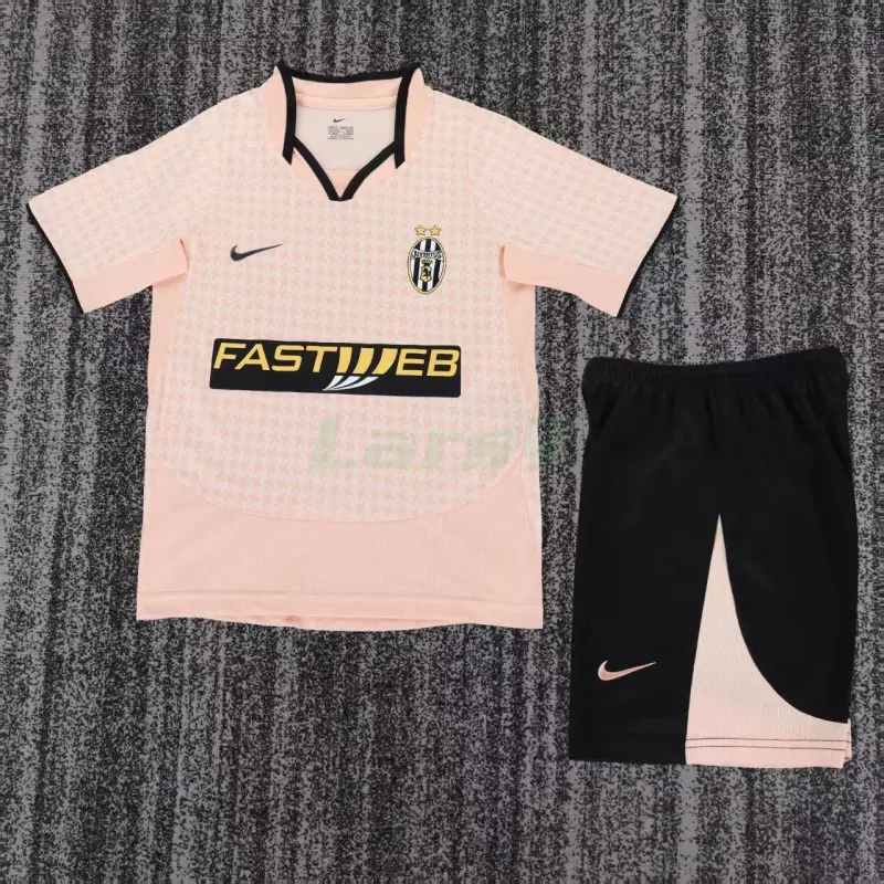 Camiseta Juventus 2ª Equipación Retro 2003/04 Rosa Niño Kit