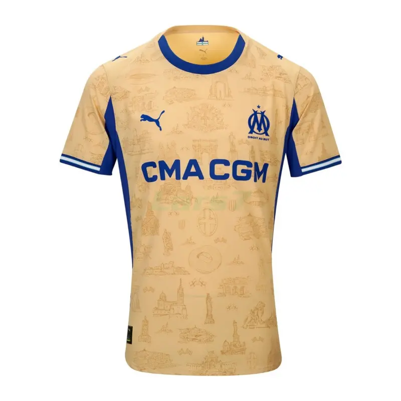 Camiseta Olympique Marsella 4ª Equipación 2025/2026 Oro/Azul