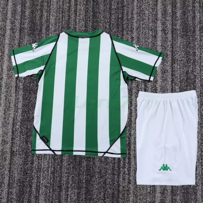 Camiseta Real Betis 1ª Equipación Retro 2003/04 Verde/Blanco Niño Kit