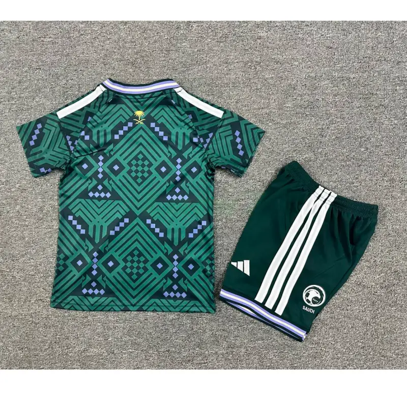 Camiseta Saudi Arabia 1ª Equipación Mundial 2026 Verde Niño Kit