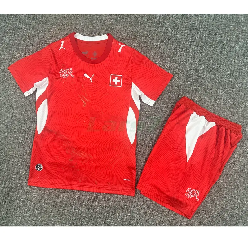 Camiseta Suiza 1ª Equipación Mundial 2026 Rojo Niño Kit