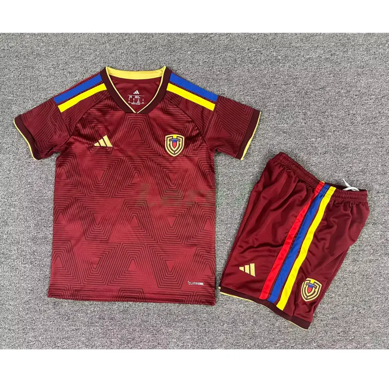 Camiseta Venezuela 1ª Equipación Mundial 2026 Rojo Oscuro Niño Kit