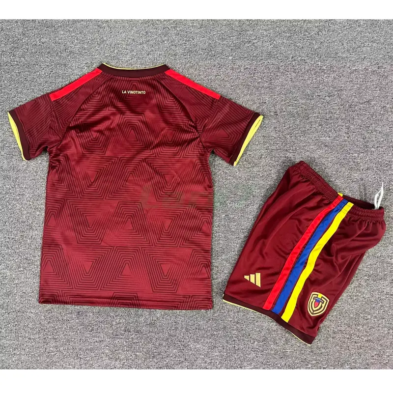 Camiseta Venezuela 1ª Equipación Mundial 2026 Rojo Oscuro Niño Kit