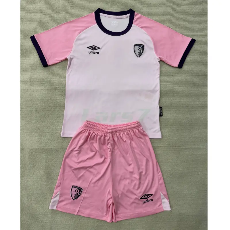 Camiseta AFC Bournemouth 3ª Equipación 2025/2026 Rosa Niño Kit