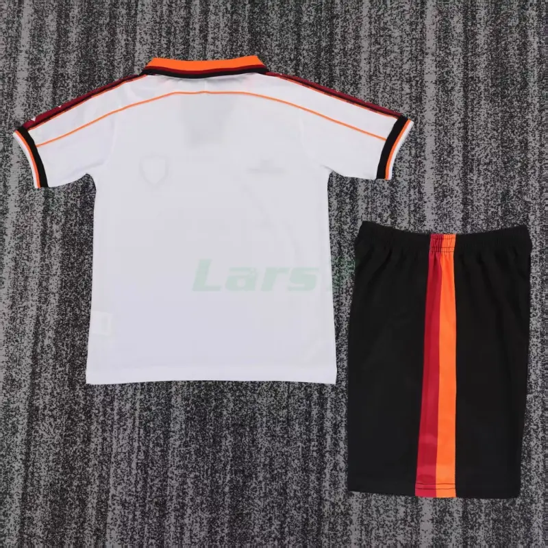 Camiseta AS Roma 2ª Equipación Retro 1998/99 Blanco Niño Kit