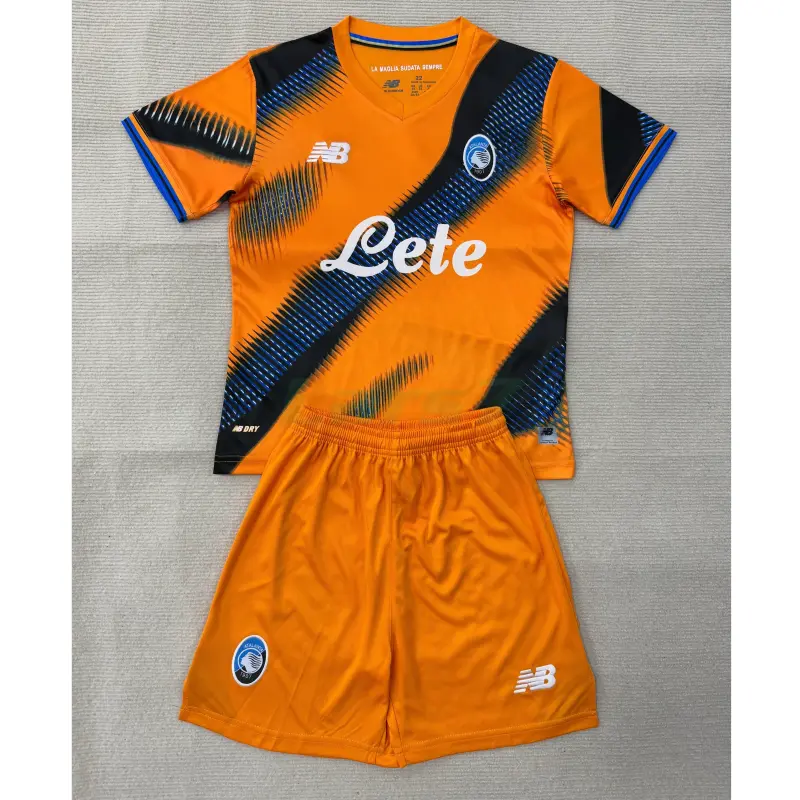 Camiseta Atalanta BC 3ª Equipación 2025/2026 Naranja/Azul Niño Kit