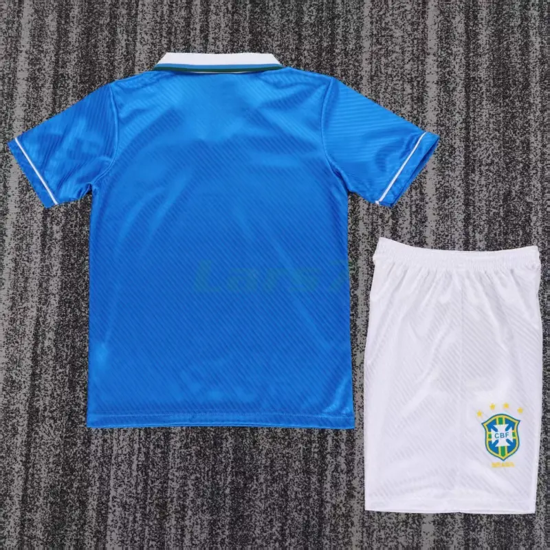Camiseta Brasil 2ª Equipación Retro 1996 Azul Niño Kit