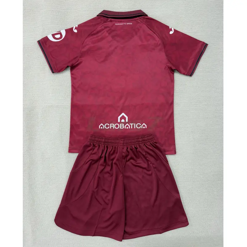 Camiseta Torino 1ª Equipación 2025/2026 Claret Niño Kit