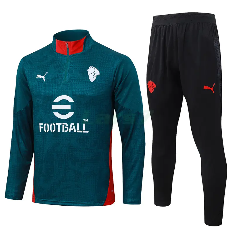Sudadera De Entrenamiento AC Milan 2025/2026 Kit Verde Oscuro con Estampado