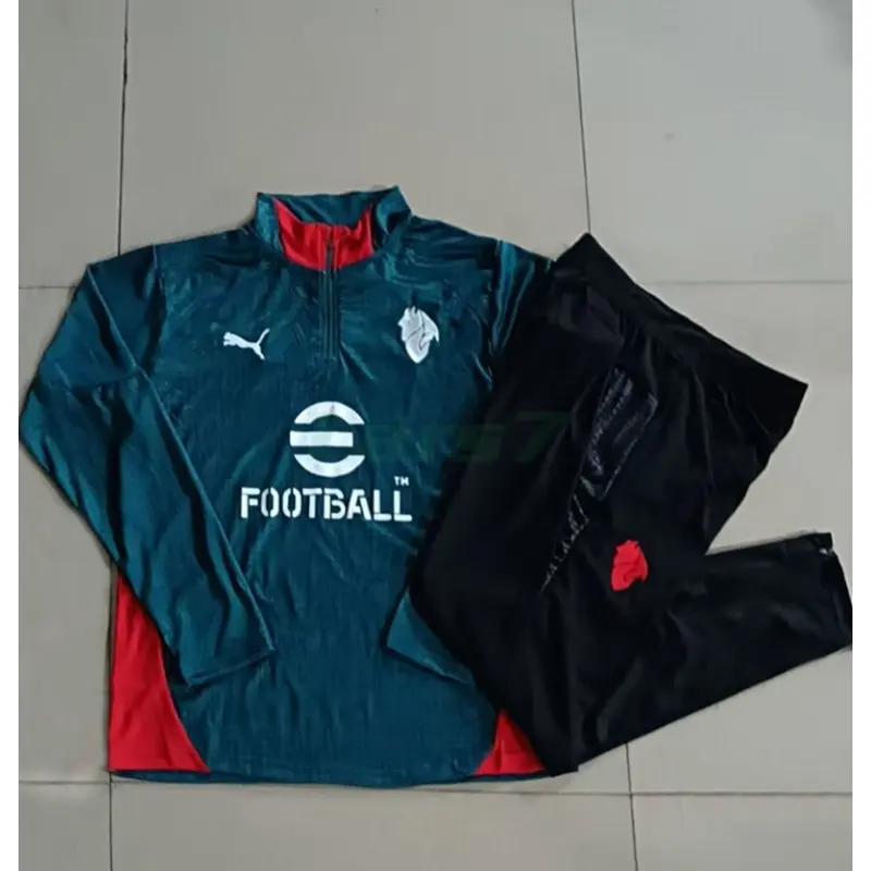 Sudadera De Entrenamiento AC Milan 2025/2026 Kit Verde Oscuro con Estampado