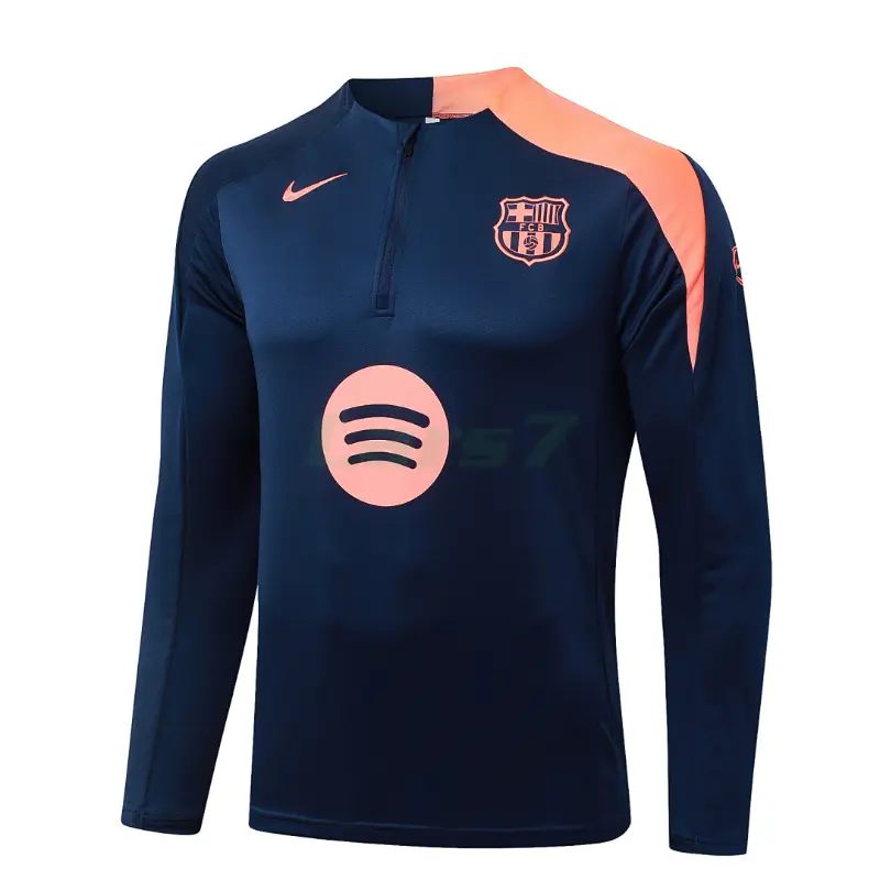 Sudadera De Entrenamiento Barcelona 2025/2026 Azul Marino/Naranja