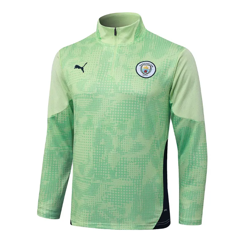 Sudadera De Entrenamiento Manchester City 2025/2026 Verde Claro con Estampado