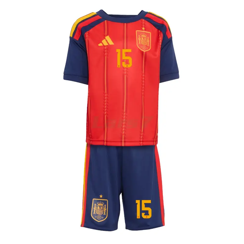 Camiseta Baena 15 España 1ª Equipación 2026 Rojo/Azul Niño Kit