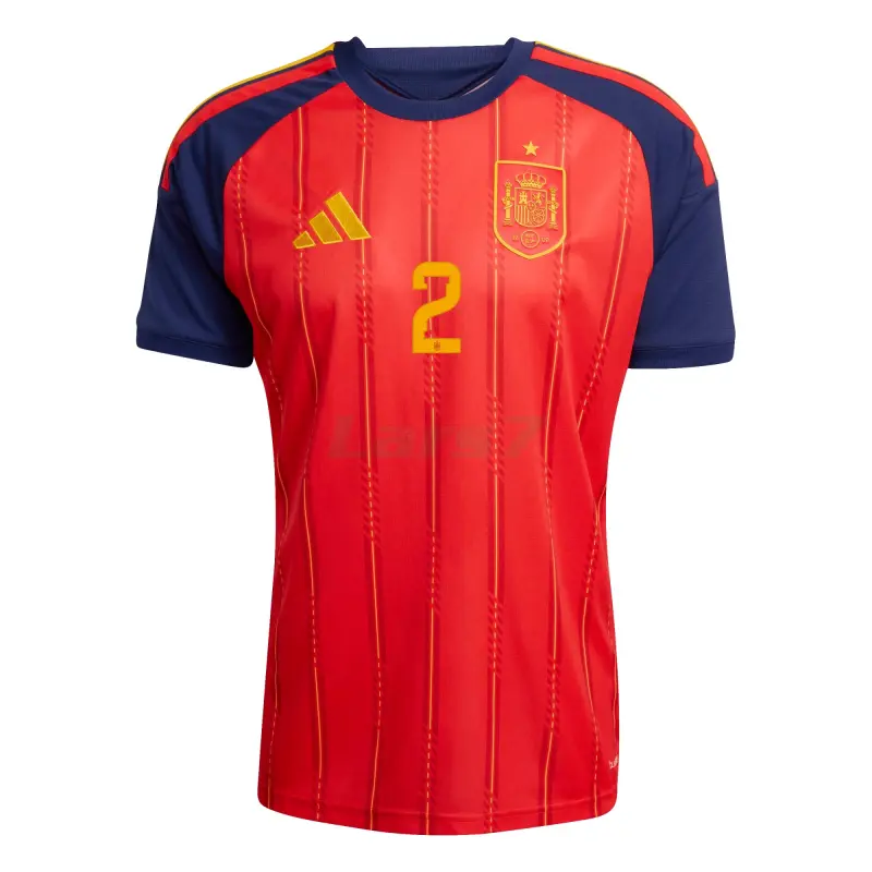 Camiseta Carvajal 2 España 1ª Equipación 2026 Rojo/Azul