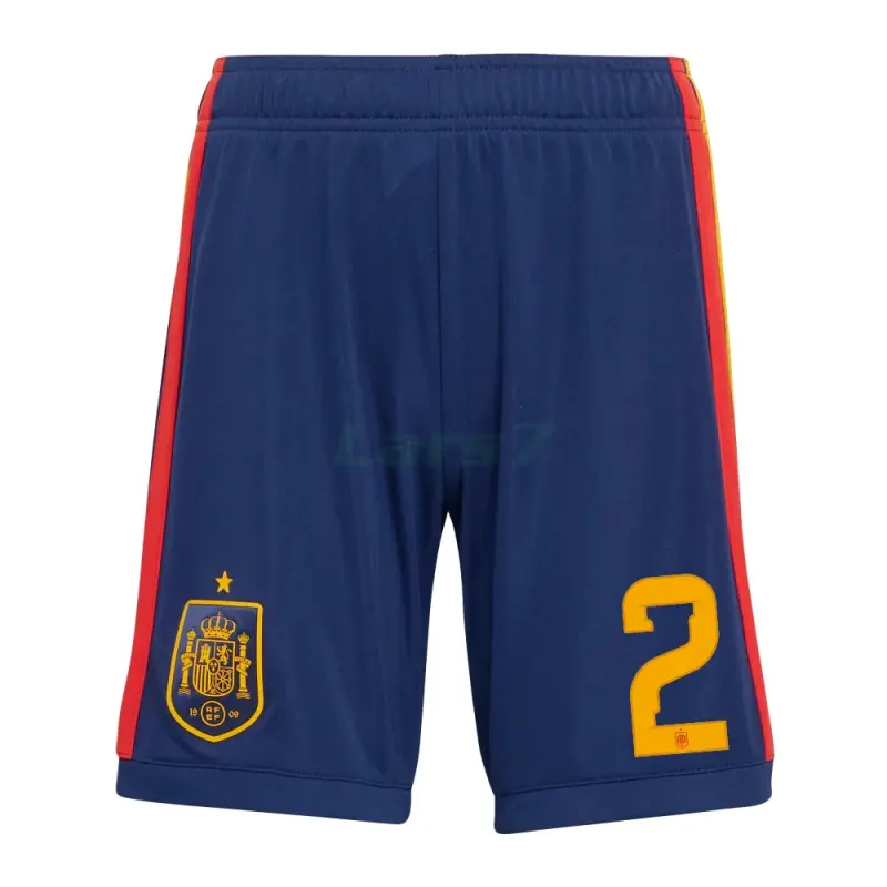 Camiseta Carvajal 2 España 1ª Equipación 2026 ML Rojo/Azul