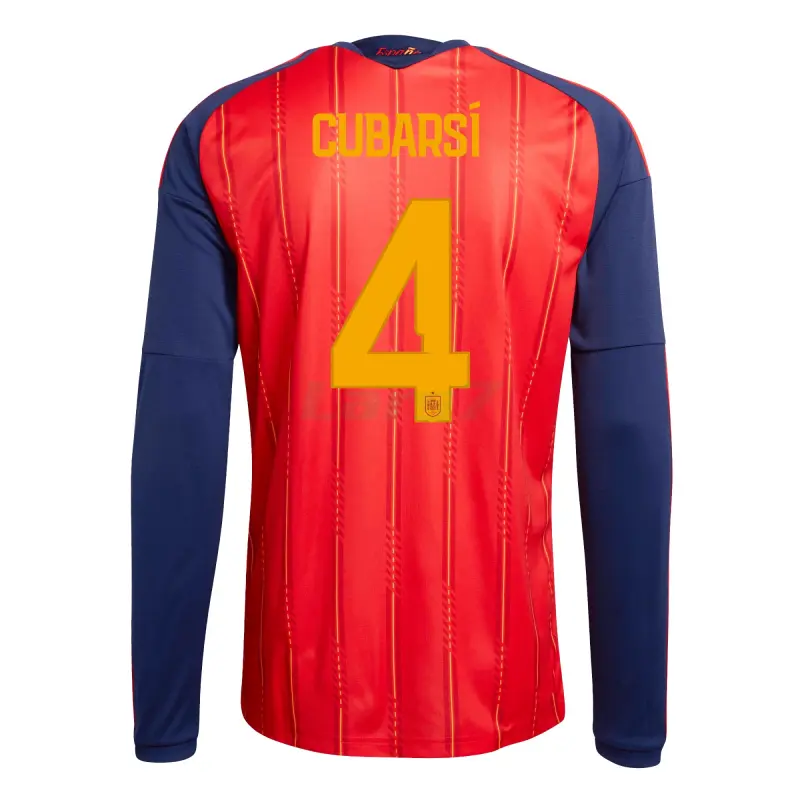 Camiseta Cubarsí 4 España 1ª Equipación 2026 ML Rojo/Azul