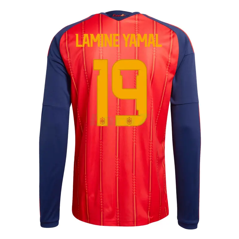 Camiseta Lamine Yamal 19 España 1ª Equipación 2026 ML Rojo/Azul