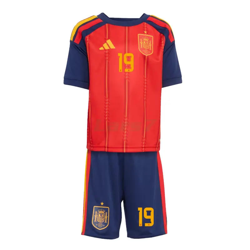 Camiseta Lamine Yamal 19 España 1ª Equipación 2026 Rojo/Azul Niño Kit