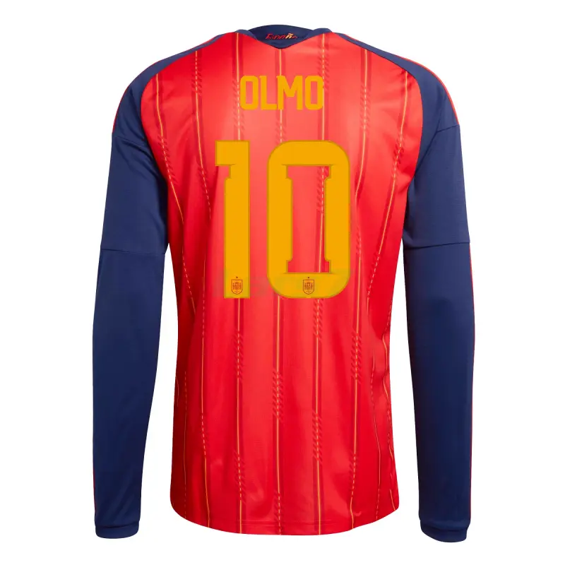 Camiseta Olmo 10 España 1ª Equipación 2026 ML Rojo/Azul