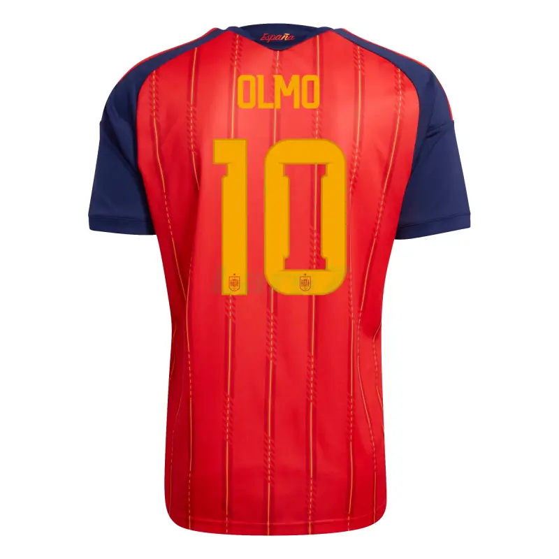 Camiseta Olmo 10 España 1ª Equipación 2026 Rojo/Azul