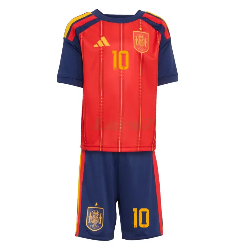 Camiseta Olmo 10 España 1ª Equipación 2026 Rojo/Azul Niño Kit