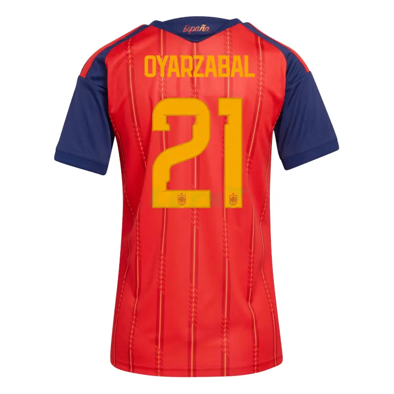 Camiseta Oyarzabal 21 España 1ª Equipación 2026 Rojo/Azul Mujer
