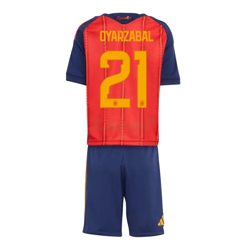 Camiseta Oyarzabal 21 España 1ª Equipación 2026 Rojo/Azul Niño Kit