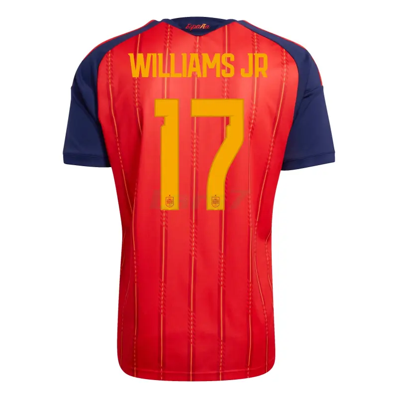 Camiseta Williams Jr 17 España 1ª Equipación 2026 Rojo/Azul
