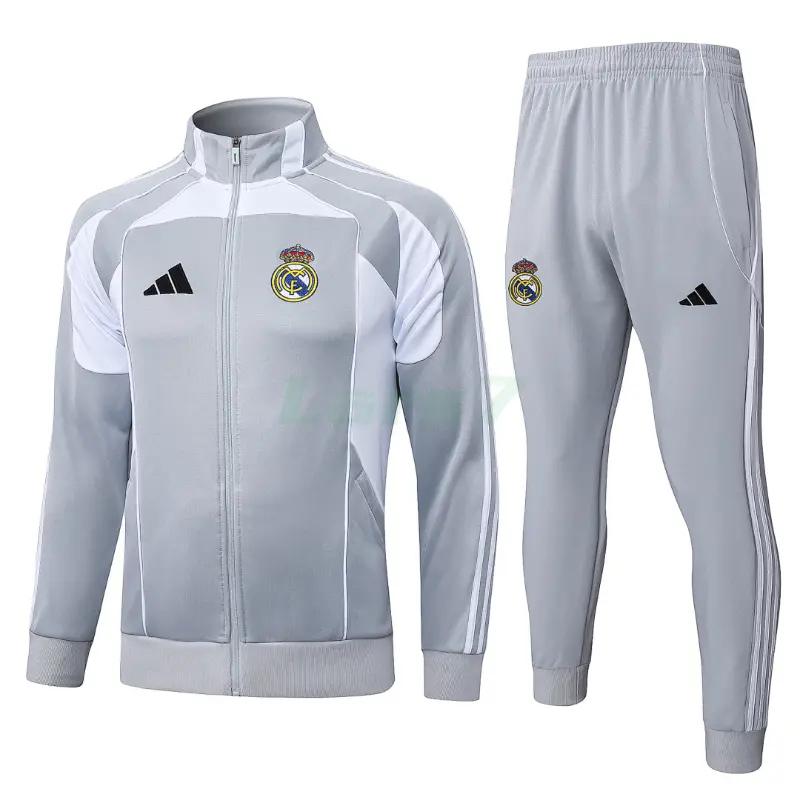 Chandal Real Madrid 2025/2026 Gris/Blanco