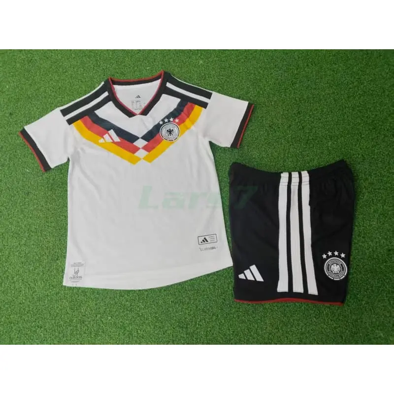Camiseta Alemania 1ª Equipación Mundial 2026 Blanco Niño Kit (EDICIÓN JUGADOR)