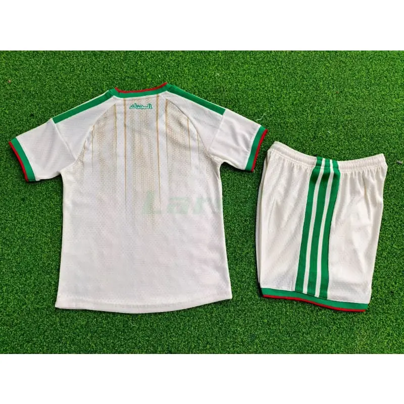 Camiseta Argelia 1ª Equipación Mundial 2026 Blanco Niño Kit (EDICIÓN JUGADOR)