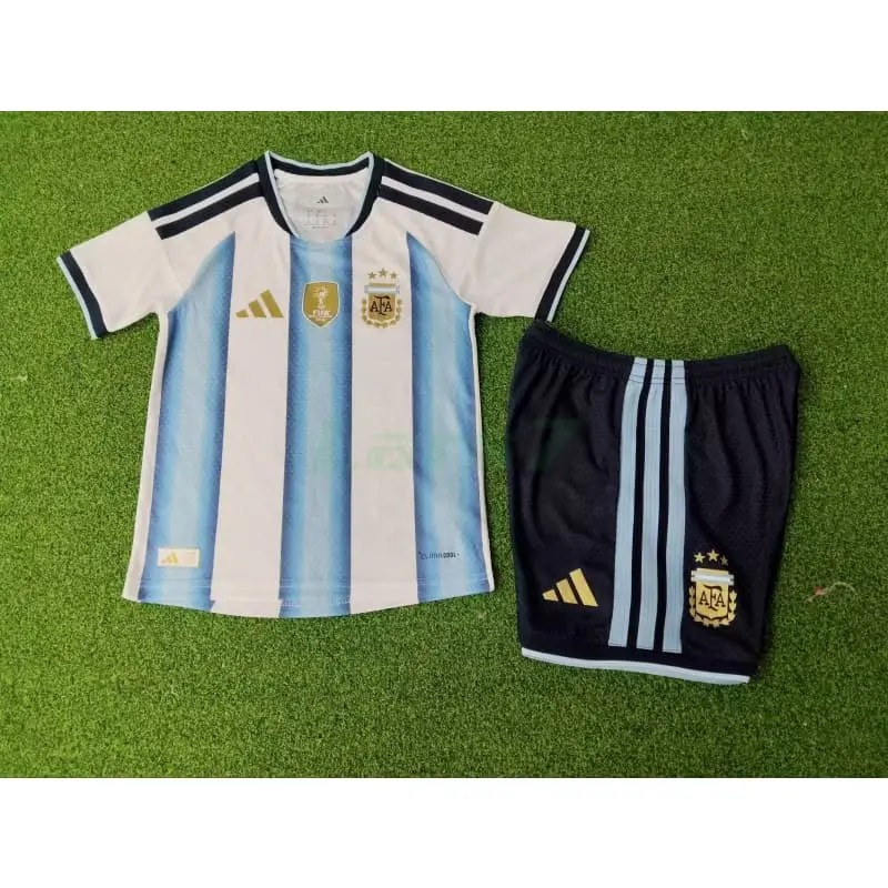 Camiseta Argentina 1ª Equipación Mundial 2026 Azul/Blanco Niño Kit (EDICIÓN JUGADOR)